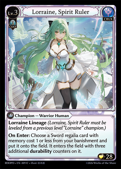 Lorraine, Spirit Ruler